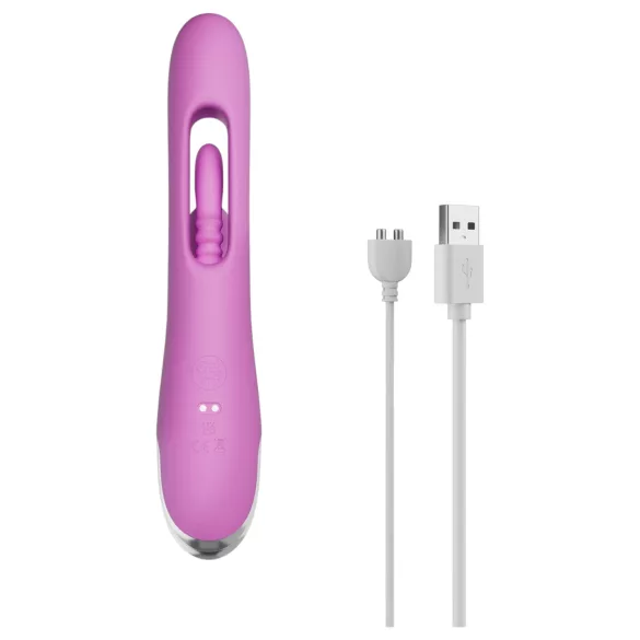 Good Vibes Only - vibromasseur à levier pour clitoris avec doigt mobile (violet)