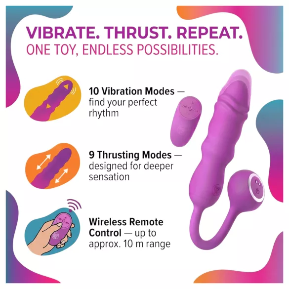 Good Vibes Only - œuf vibrant à pousser avec télécommande (rose)
