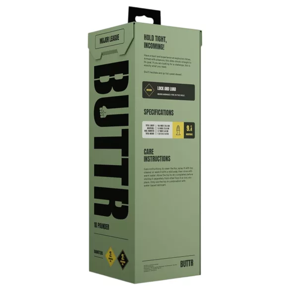 BUTTR Aftershock - plug anal géant (noir) - 23 cm
