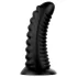 BUTTR Double Ribbed - plug anal géant à grosses côtes (noir) - 26 cm