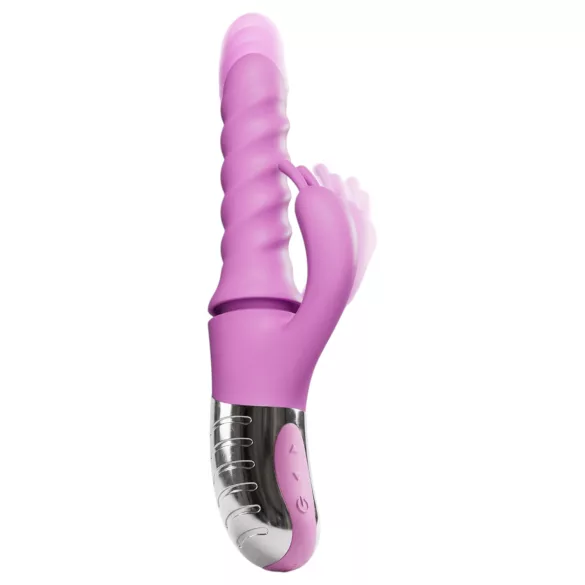 Good Vibes Only - vibromasseur rotatif et à va-et-vient avec bras clitoridien (rose)