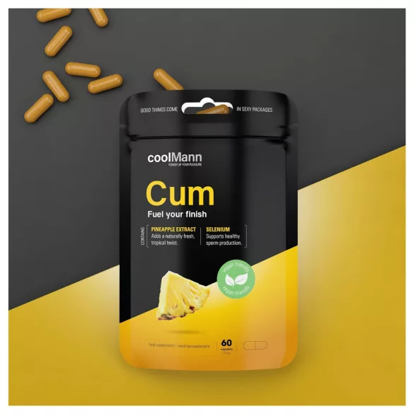 CoolMann Cum - complément alimentaire en gélules pour hommes à l’ananas (60 pcs)