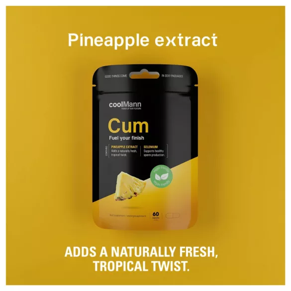 CoolMann Cum - complément alimentaire en gélules pour hommes à l’ananas (60 pcs)