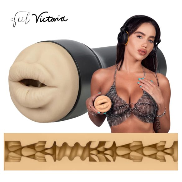 Kiiroo Victoria June – Bouche artificielle – Compatible PowerBlow (naturel)