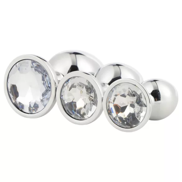 Gleaming Love - set de plugs anaux - 3 pièces - argenté