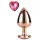 Gleaming Love - plug anal aluminium pierre cœur - rose gold
