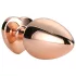 Gleaming Love - plug anal aluminium pierre cœur - rose gold