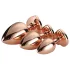 Gleaming Love - plug anal cœur - set de 3 - rosegold