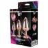 Gleaming Love - plug anal cœur - set de 3 - rosegold