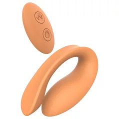   Glam - vibromasseur couple rechargeable télécommandé - silicone orange