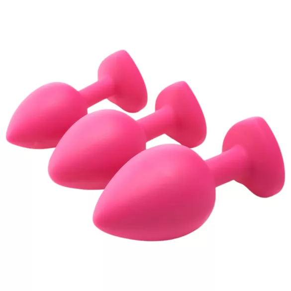 Kit de formation anale Flirts - ensemble de plugs (3 pièces) - rose