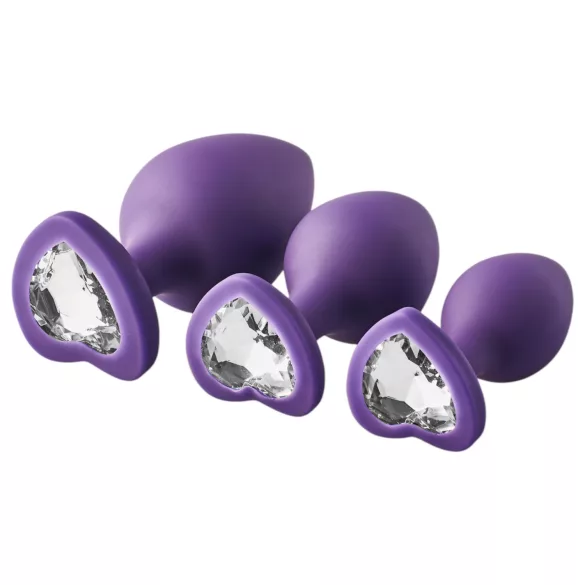 Flirts - kit pour initiation anale - set de plugs anaux 3 pièces - violet