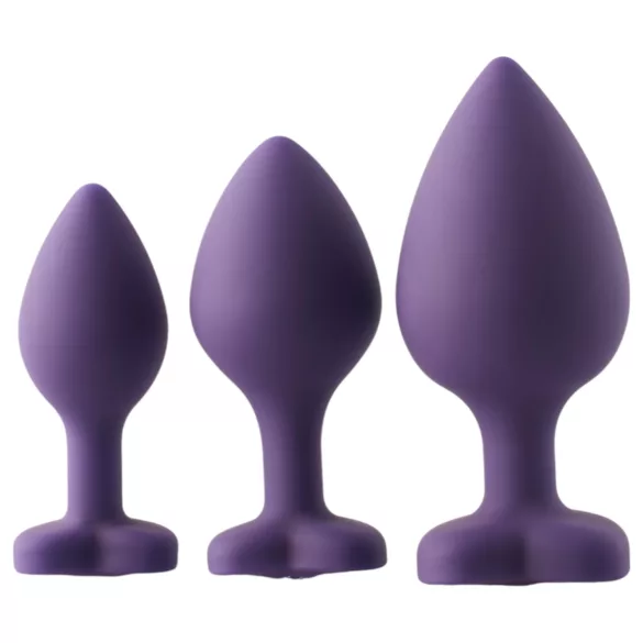 Flirts - kit pour initiation anale - set de plugs anaux 3 pièces - violet
