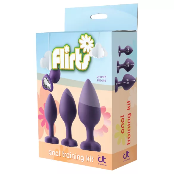 Flirts - kit pour initiation anale - set de plugs anaux 3 pièces - violet