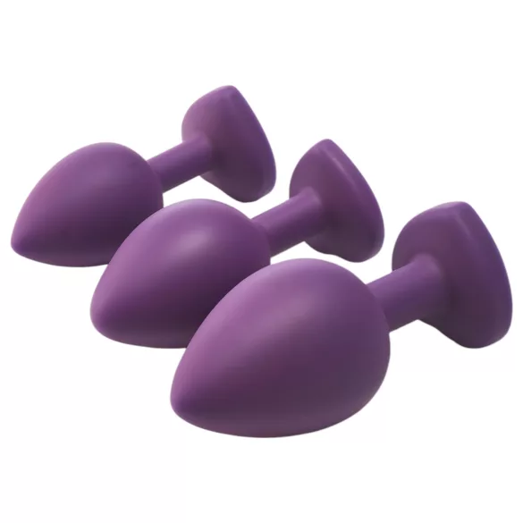 Flirts - kit pour initiation anale - set de plugs anaux 3 pièces - violet