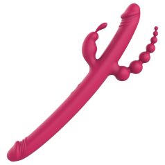   Dreamtoys - Vibromasseur rabbit 4 branches - rechargeable - silicone rose