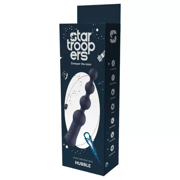 Startroopers Hubble - vibromasseur anal perlé rechargeable - silicone bleu