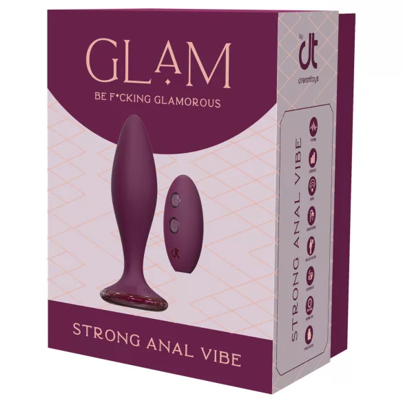 Glam - vibromasseur anal avec télécommande (violet)