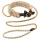 Allure - collier perlé avec laisse - noir