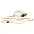 Allure - collier perlé avec laisse - noir