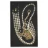 Allure - collier perlé avec laisse - noir