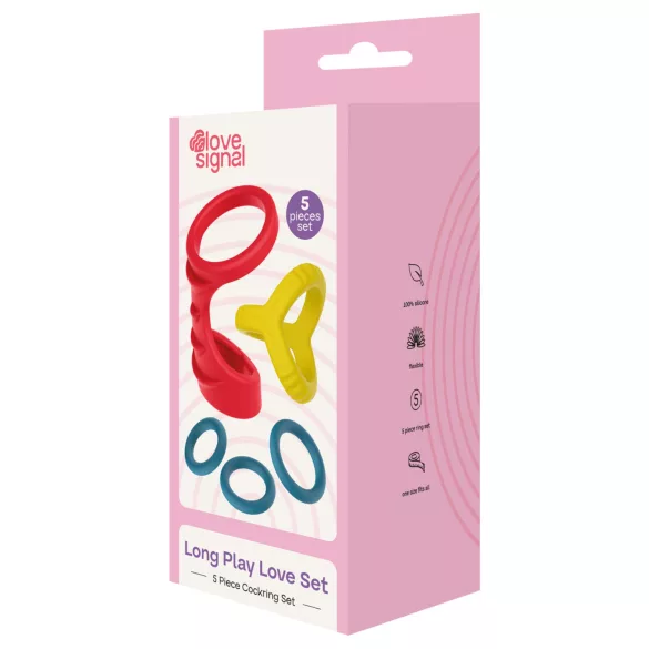 Dreamtoys Love Signal - Set de cock rings (multicolore)