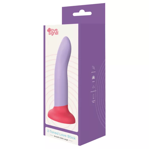 Dreamtoys Love Signal - godemichet en silicone bicolore grande taille (violet)