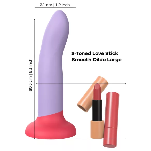 Dreamtoys Love Signal - godemichet en silicone bicolore grande taille (violet)