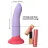 Dreamtoys Love Signal - godemichet en silicone bicolore grande taille (violet)