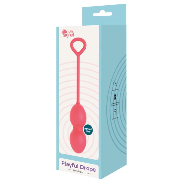 Dreamtoys - Boules de geisha duo - silicone rouge