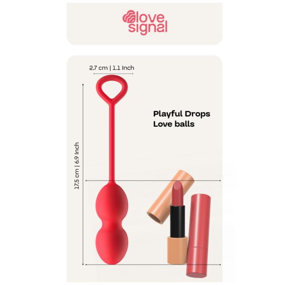 Dreamtoys - Boules de geisha duo - silicone rouge