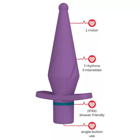 Dreamtoys Love Signal - plug anal vibrant (violet)