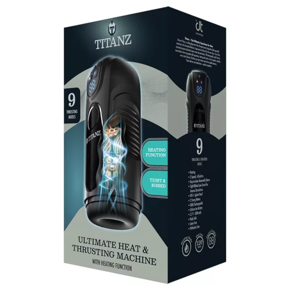 Titanz Ultimate Heat & Thrusting - masturbateur automatique (noir)