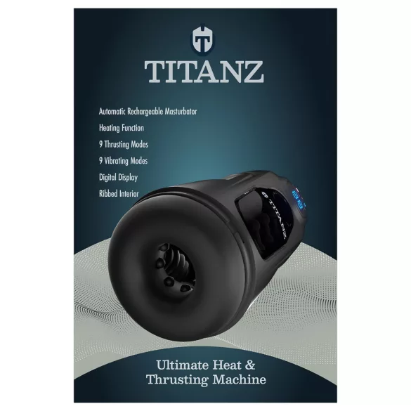 Titanz Ultimate Heat & Thrusting - masturbateur automatique (noir)