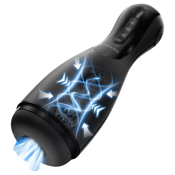 Titanz Ultimate Squeeze & Suck - masturbateur automatique (noir)