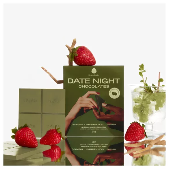 The Oh Collective Date Night Matcha - chocolat au matcha et à la fraise pour couples (50 g)