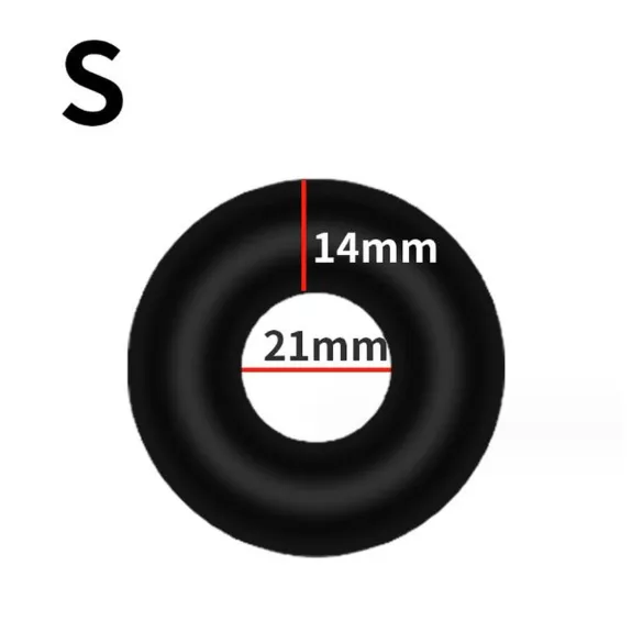 Kiotos - anneau pénien épais en silicone S (noir)