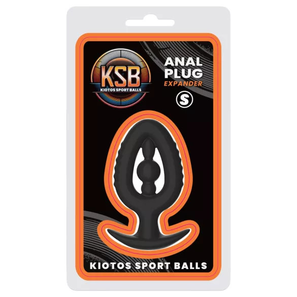 Kiotos - plug anal en silicone avec dilatateur S (noir)