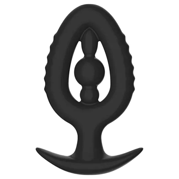 Kiotos - plug anal en silicone avec dilatateur S (noir)