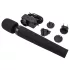 Pixey Deluxe Black Velvet - vibromasseur wand M (noir)