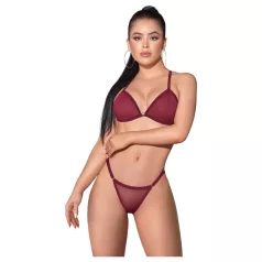   Zôf Nina - ensemble soutien-gorge et string transparents (rouge)