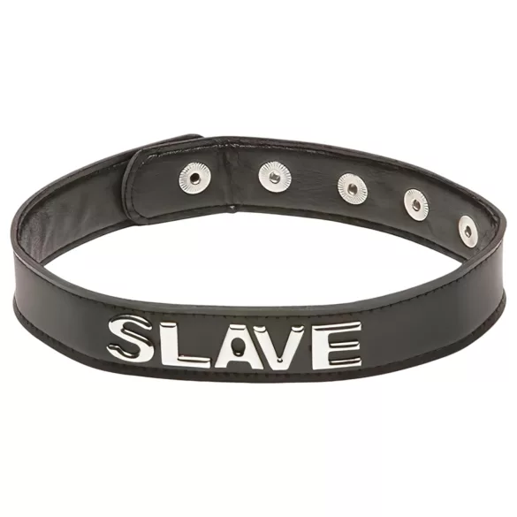 X-Play Slave - collier de servitude - cuir noir