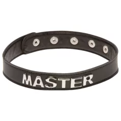 X-Play Master - collier BDSM - cuir noir