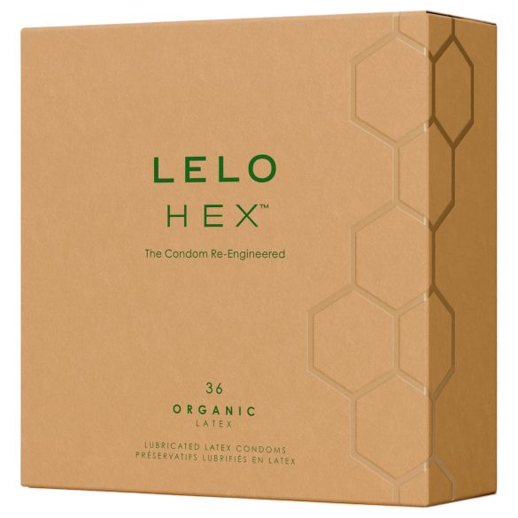 LELO Hex Organic - préservatif ultra fin - latex naturel - boîte de 36