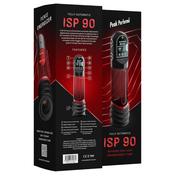 Peak Performa - pompe pénis automatique à LED infrarouge - transparente