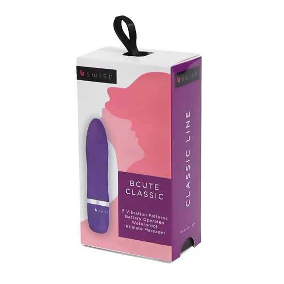 B SWISH - mini vibromasseur étanche - design rouge à lèvres - violet