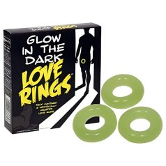 Love Rings - anneaux péniens phosphorescents - lot de 3