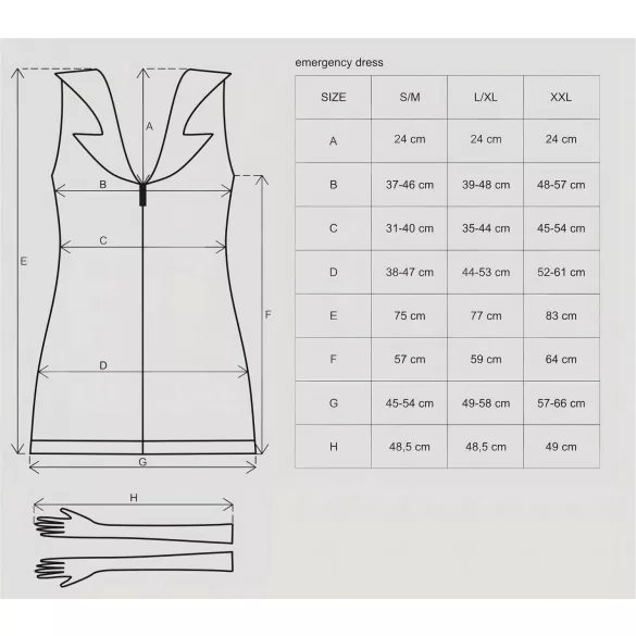 Obsessive Emergency - déguisement infirmière - ensemble lingerie - blanc (S/M)