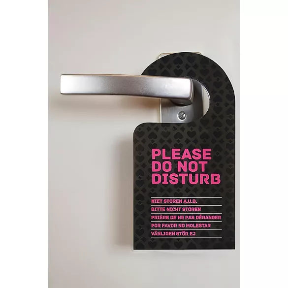 Dés érotiques avec accroche-porte (noir-rose)