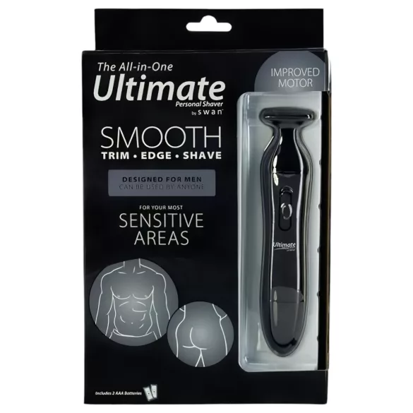Swan Ultimate - kit de rasage intime homme - waterproof - noir